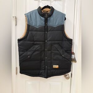 NWT Howler Brothers Two-Tone Men's Rounder Vest Black/Dark Slate XL